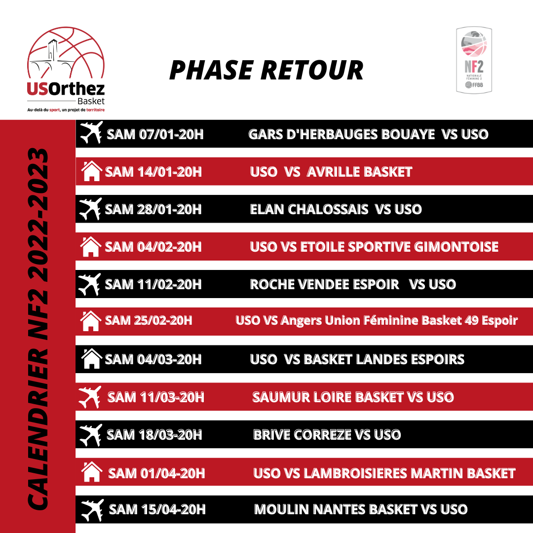 Calendrier aller-retour